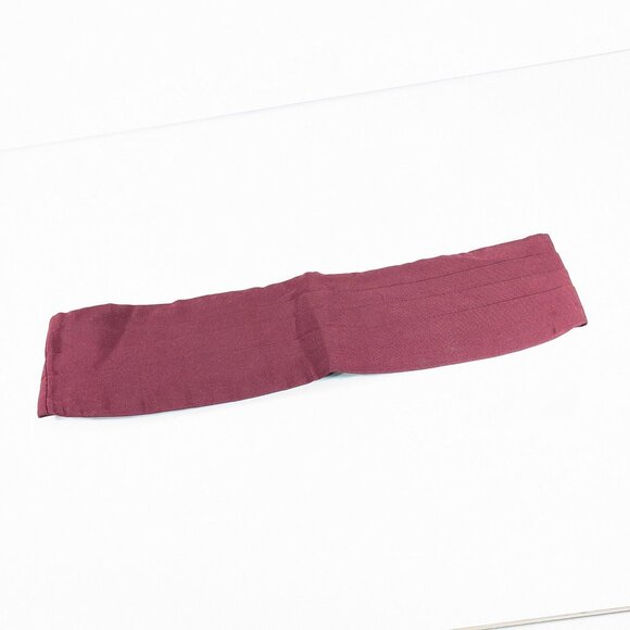 Vintage Burgundy red Cumberband, classic mens tuxedo accessory size M - Picture 6 of 7